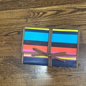 Colorful Striped leather jewelry organizer